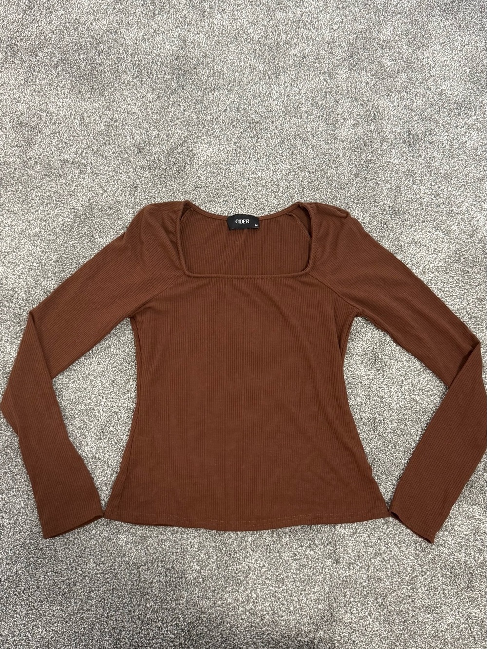 CIDER Ribbed Long Sleeve Top